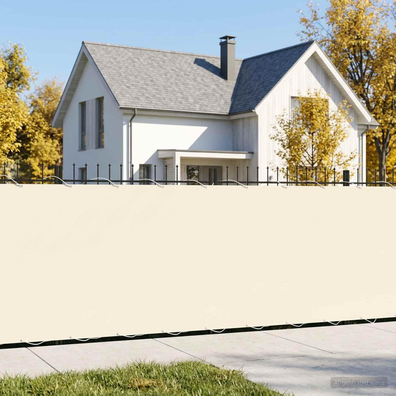 Telo Frangivista in Poliestere, Balcone e Terrazza, Crema, 700x150 cm