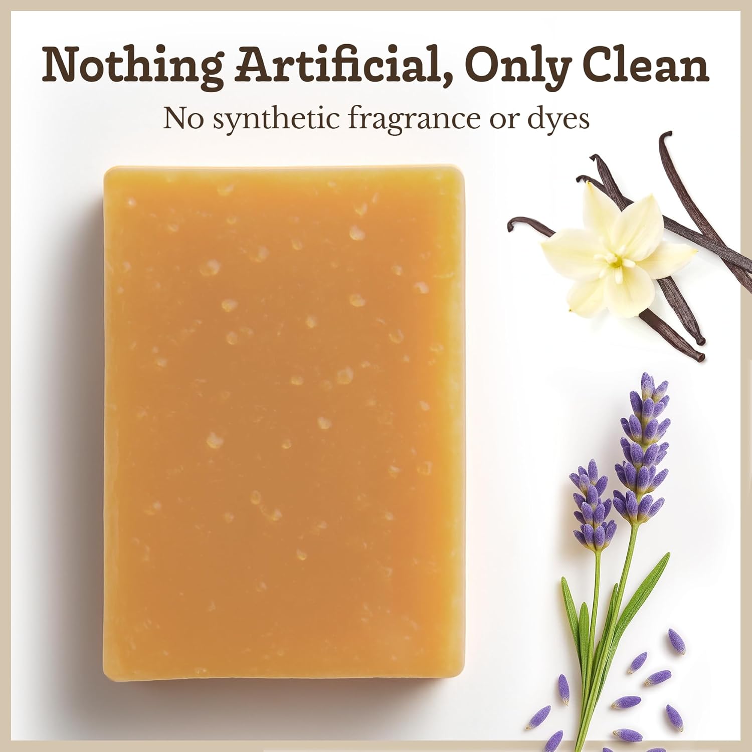 Southern Natural Goat Milk Soap Bar (Lavender Vanilla 3 Pack) For Dry Sensitive Skin. Natural, Handmade Soap For Men, Women, Kids & Baby. Use On Face & Body