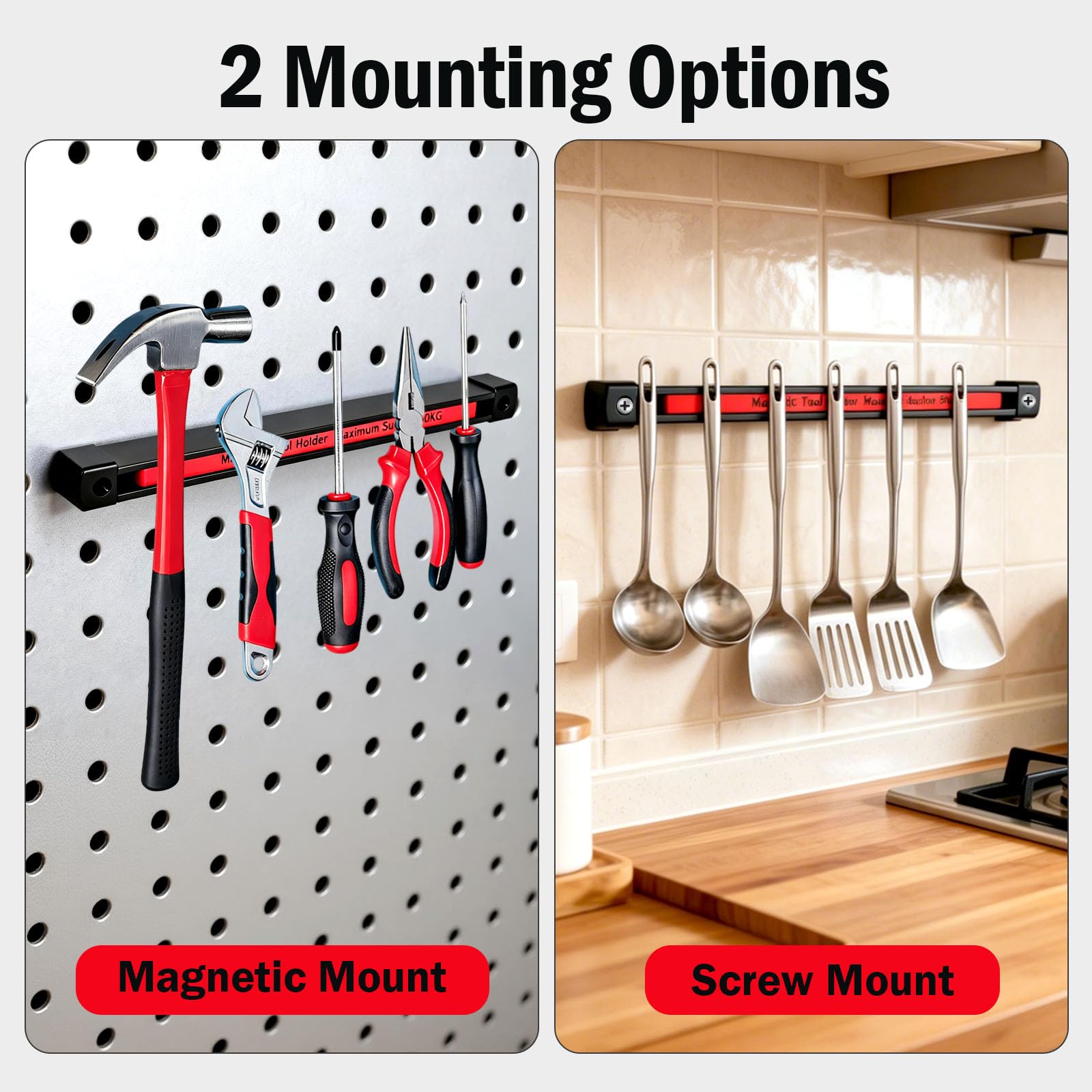 Double Sided Magnetic Tool Holder, 12 Inch Magnetic Tool Bar 2 Pack — Amazon image 6