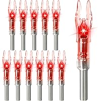 Vista 6 de 6/12 PCS S Lighted Nocks for Arrows .244"/6.2mm Inside Diameter Lighted Arrow Nocks for Archery Hunting