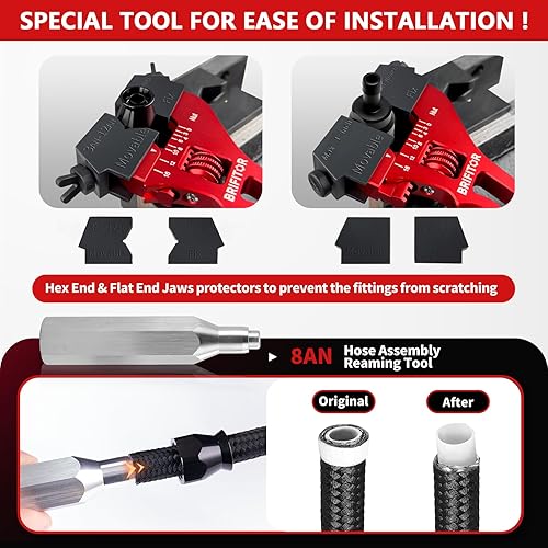 Vista 37 de 3/8" 6AN 25FT LS Swap Fuel Line Kit EFI E85 Kit de montaje de manguera de combustible de nylon de acero inoxidable trenzado PTFE Kit de línea