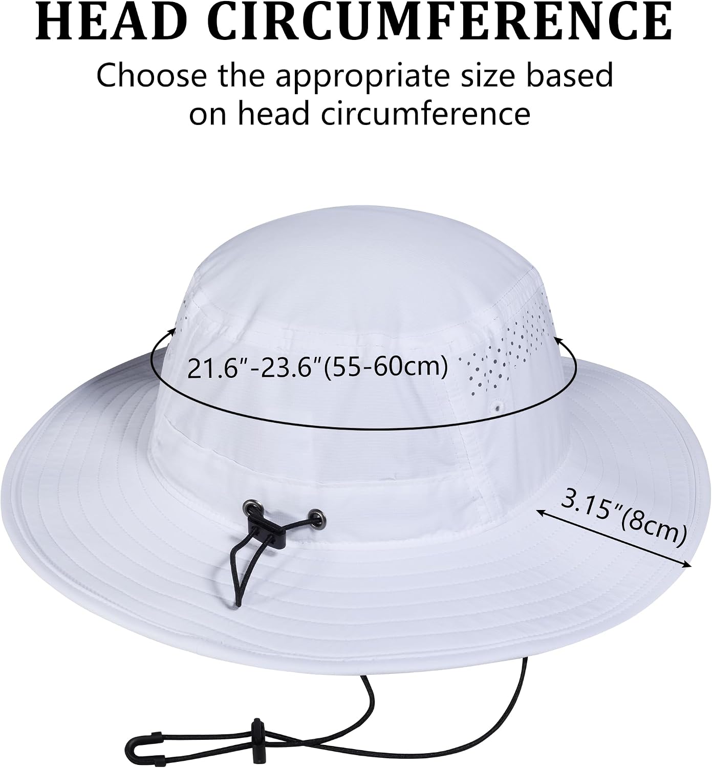 GADIEMKENSD UPF 50+ Bucket Hat, Breathable & Quick-Dry, Windproof Strap, Unisex for Outdoor Activities