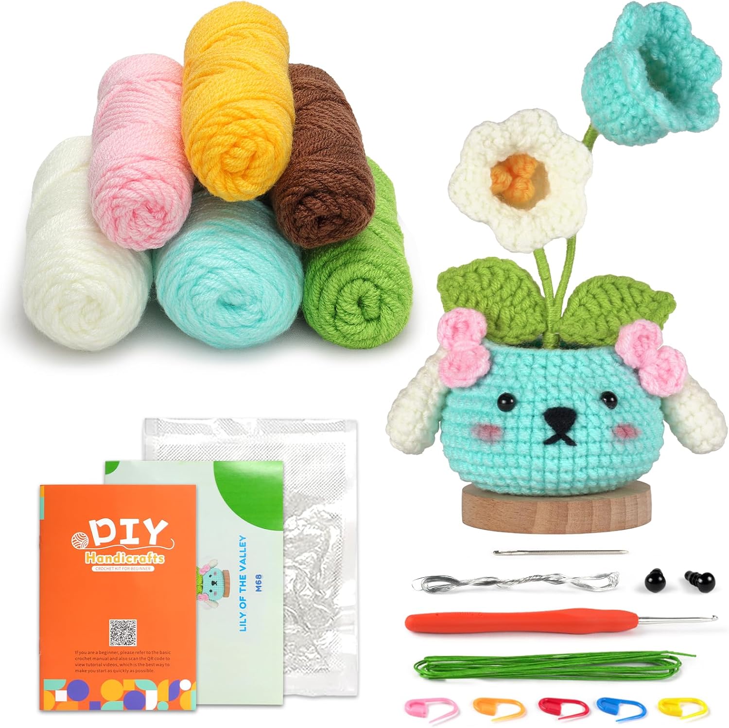 Beginner Crochet Kit - 4 Piece Garden Baby Amigurumi Kit With Step-by-Step Video Tutorials - View #5
