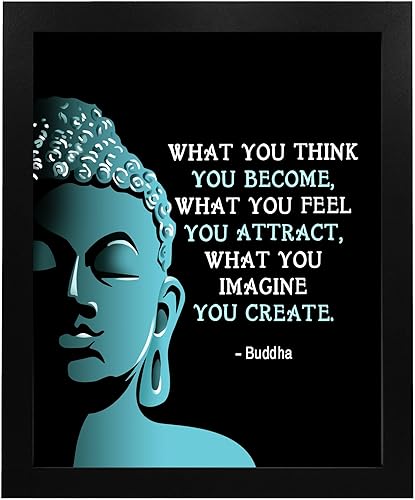 Miniatura 6 de "What You Think, Feel & Imagine" Buddha Quotes Print - 8x10" Spiritual Wall Art Ideal For Home Decor, Studio Decor & Office Decor. Perfect Gift For
