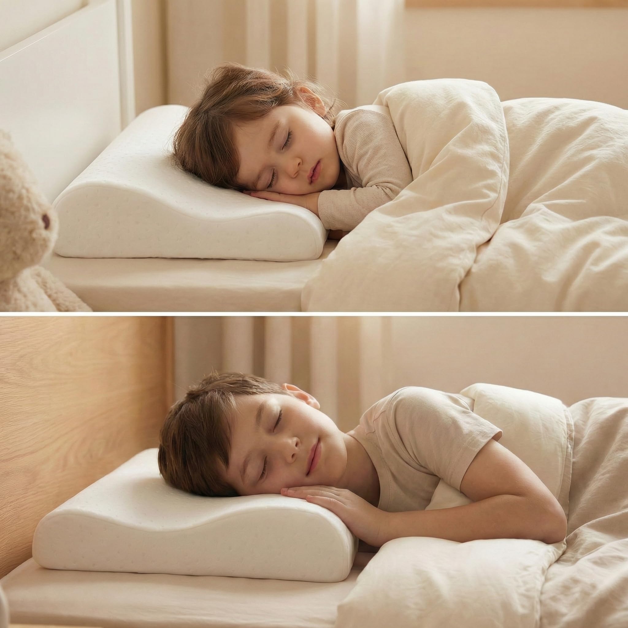 DABUC Almohada Infantil Viscoelástica Hipoalergénica Premium 56.5 x 30 x 8/5 cm – Almohada Bebe Pequeña Ergonómica para Bebés Y Niños De 2 A 12 Años – Cojin Bebe y Cojin Infantil Memory Foam Pillow — view 3