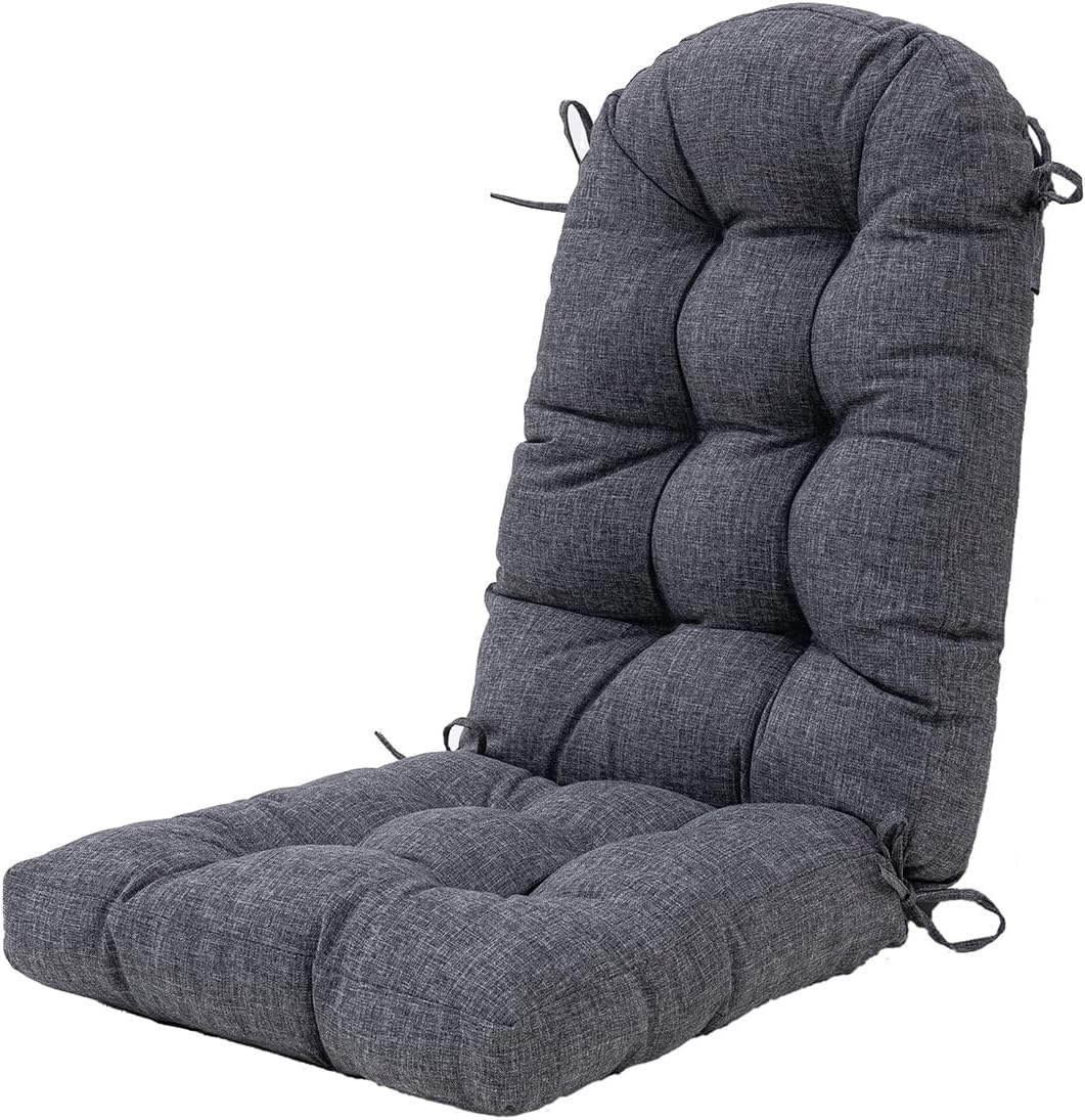 Adirondack Chair Cushion, High Back Patio Outdoor Seat Chair Cushion 49x20in -Charcoal Black Charcoal Black 1piece/1pack