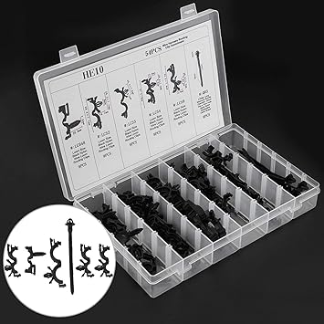 Car Wire Loom Routing Clips, Wire Loom Clips Convenient To Use Great Car Accessories 6 Different Sizes Solid and Durable for Car