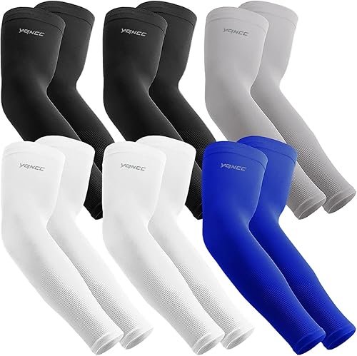 YQXCC 6 pares de mangas para brazos, cubierta de tatuaje, protección solar UV deportiva para hombres y mujeres