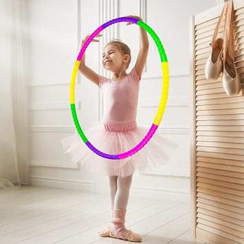 Adjustable Weighted Hula Hoop for Full-Body Workouts – 7-Section Detachable Design for Kids