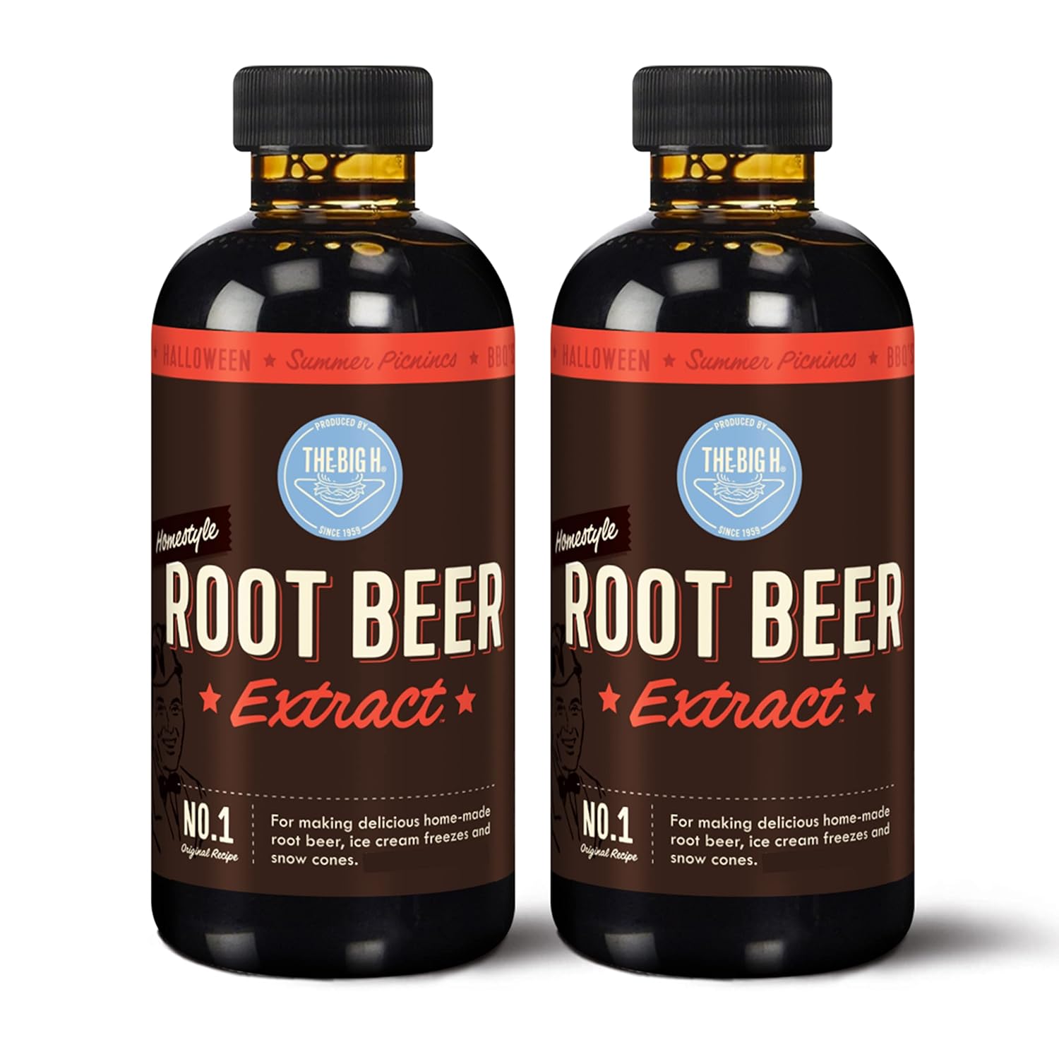 Hires Big H Root Beer Extract, Root Beer Soda and Dessert Syrup, 4 Fl Oz (Pack of 6)