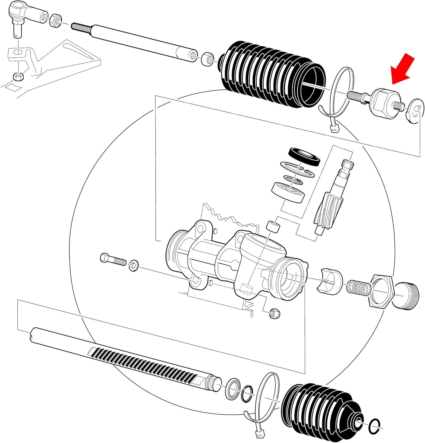 10L0L Golf Cart Ball Joint Inner Assembly Rack with Nut Fit for Club Car DS Golf Cart 1997+ OEM 101880201 - Image 3