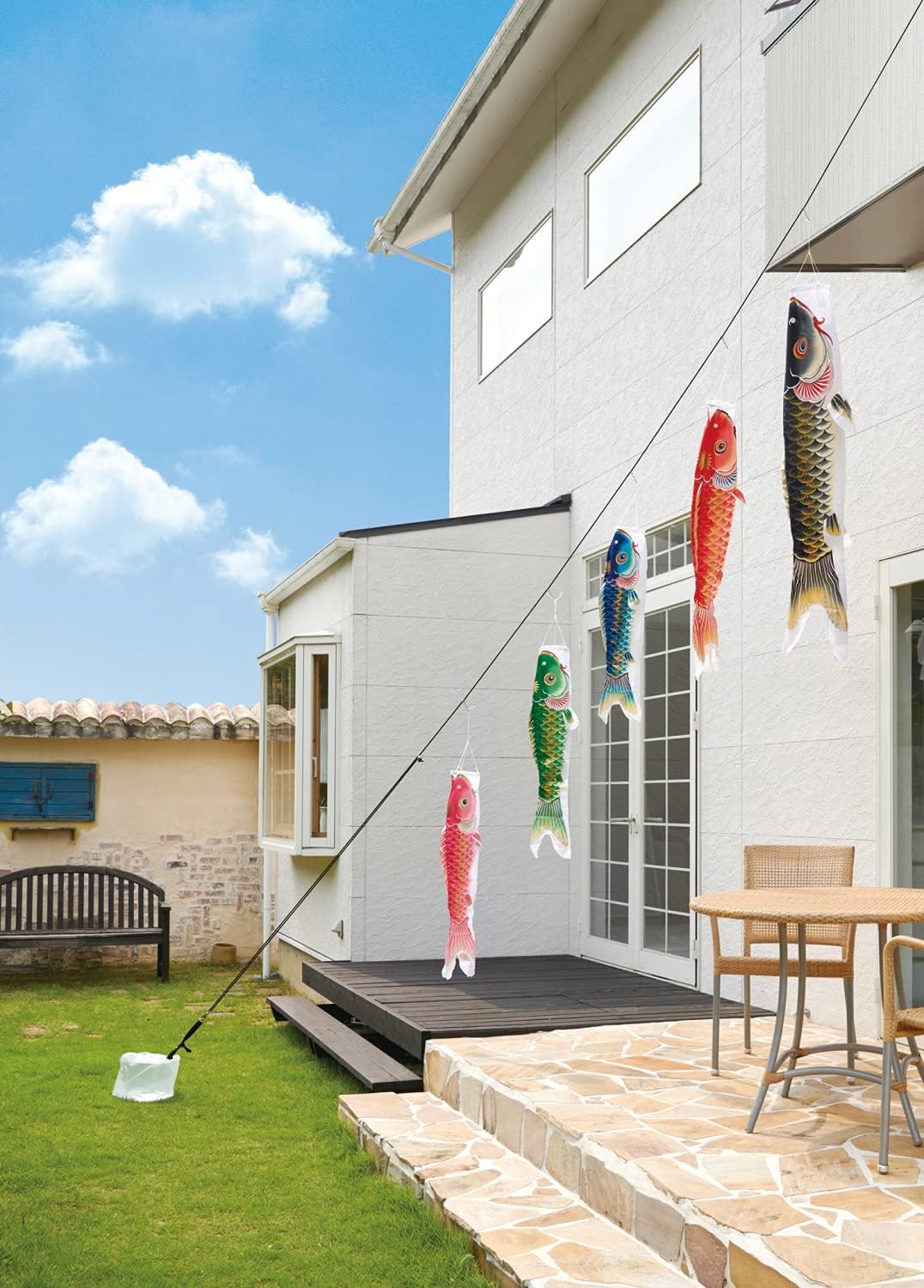 鯉のぼり単品 錦鯉 天華 青鯉 1．5m 鯉のぼり単品 錦鯉 天華 青鯉