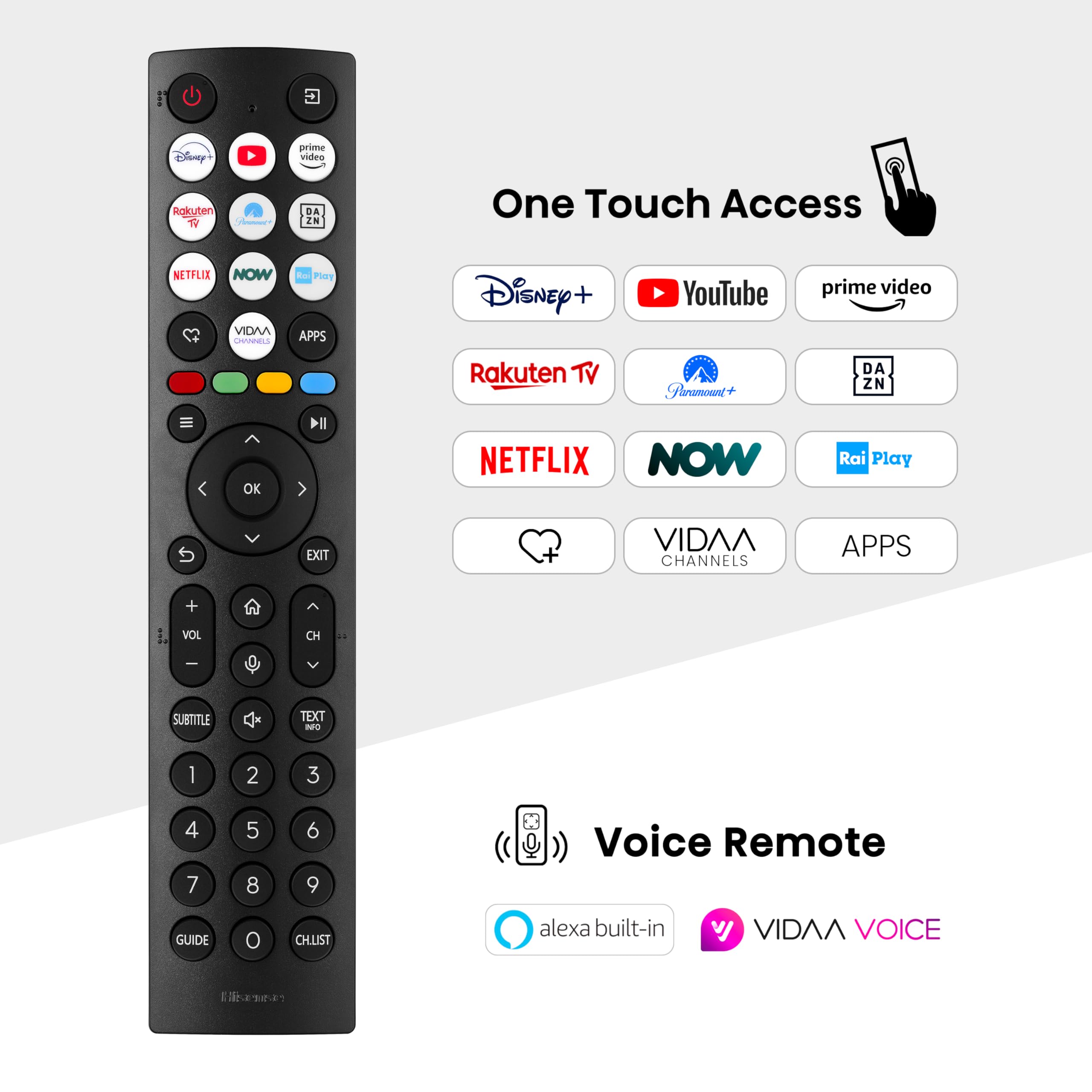 Hisense TV 43" QLED 4K 43E77NQ, Smart TV VIDAA U7, Dolby Vision, HDR 10+, Game Mode Plus, Dolby Atmos, Alexa Built-in, VIDAA Voice, Tuner DVB-T2/S2 HEVC 10, lativù 4K