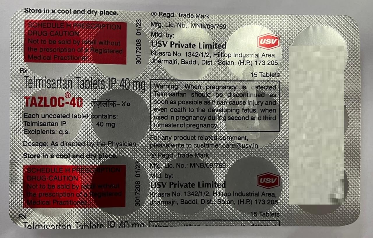 Tazloc-40 - Strip of 15 Tablets