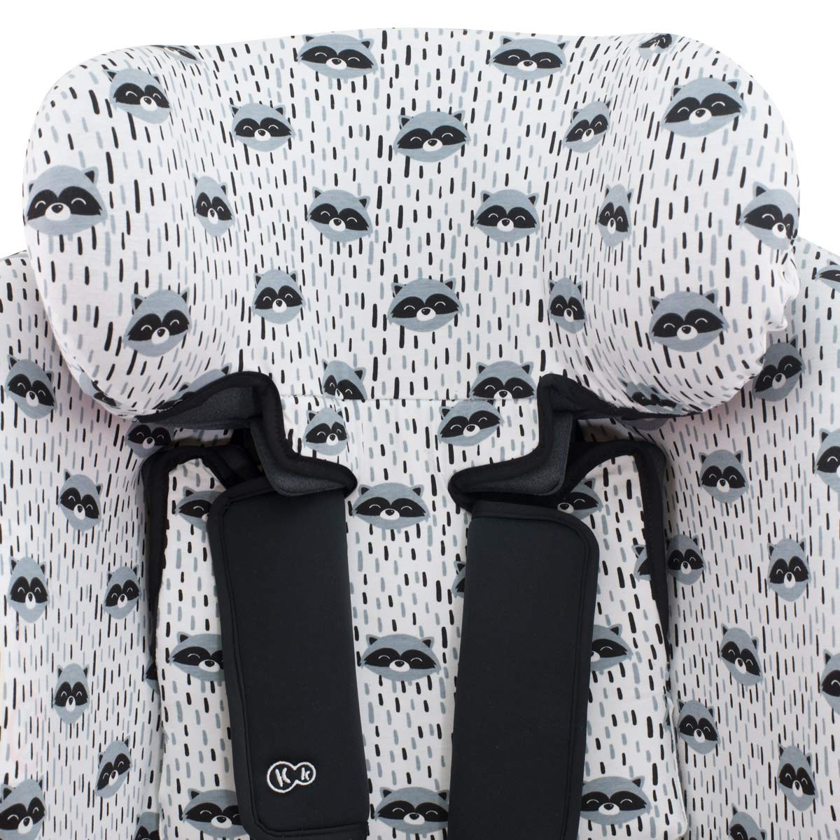 JYOKO KIDS Bezug für Autositz kompatibel mit Kinderkraft Myway, aus Baumwolle (Raccoon)