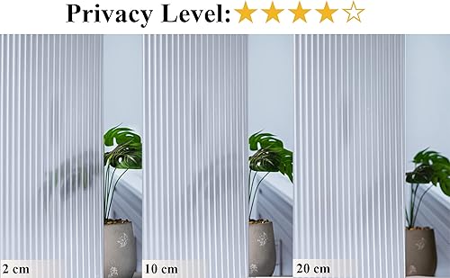 Miniatura 9 de Niviy Película a rayas para ventana, película de privacidad no adhesiva, película de vidrio de vinilo, tinte de ventana para el hogar, la cocina y