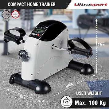 Ultrasport Mini Bike, Compact Exercise Bike, Arm And Leg Exerciser, Pedal Exerciser Ideal For Seniors