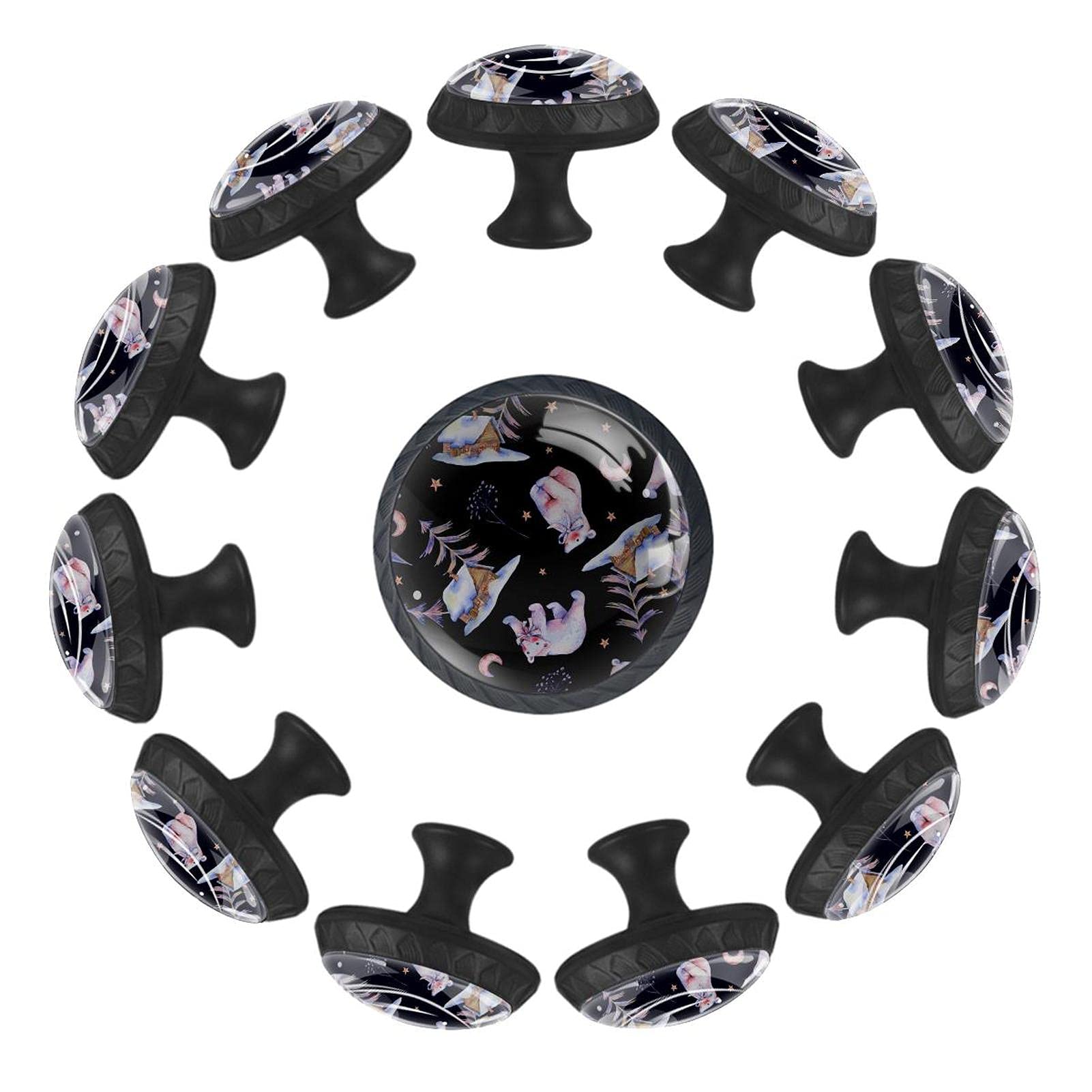 Boutons de tiroir ours polaires de 35 mm pour meuble de chambre et commode