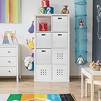 Vista 7 de Posprica Contenedores de almacenamiento plegables de 13 x 15 x 13 pulgadas, cajas de almacenamiento cúbicas plegables de tela, organizador de cestas