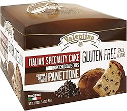 Panettone with Chocolate Drops 500 g Gluten Free Extra Soft Christmas Sweet Traditional Gluten Free Soft and Light with Dark Chocolate Ideal for Intolerants and Celiacs