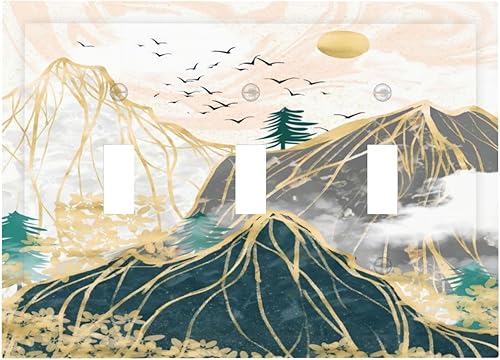 Miniatura 51 de Cubiertas de Interruptor de Luz de 1 Pandilla Bosques Animales Flores Hierba Árboles Placa de Pared Decorativa Interruptor Eléctrico para Decoración