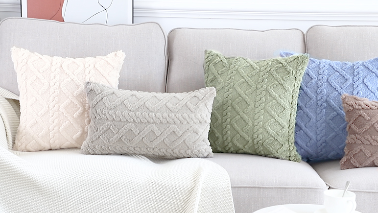 Federe Cuscino Madizz In Pile Vellutato - 2 Pezzi 30x50 Cm, Crema Bianco, Morbide E Lusso