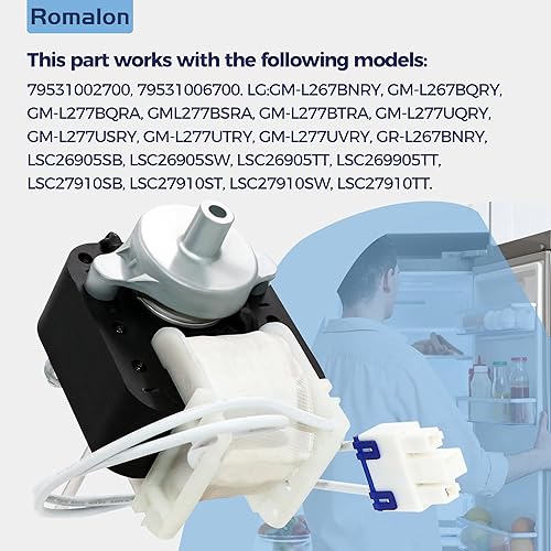 Miniatura 6 de Motor de ventilador de condensador de refrigerador 4680JB1026H de Appliancemate Fit para L-G reemplaza 680JB1026H PS3523107 1330001 AP4440743