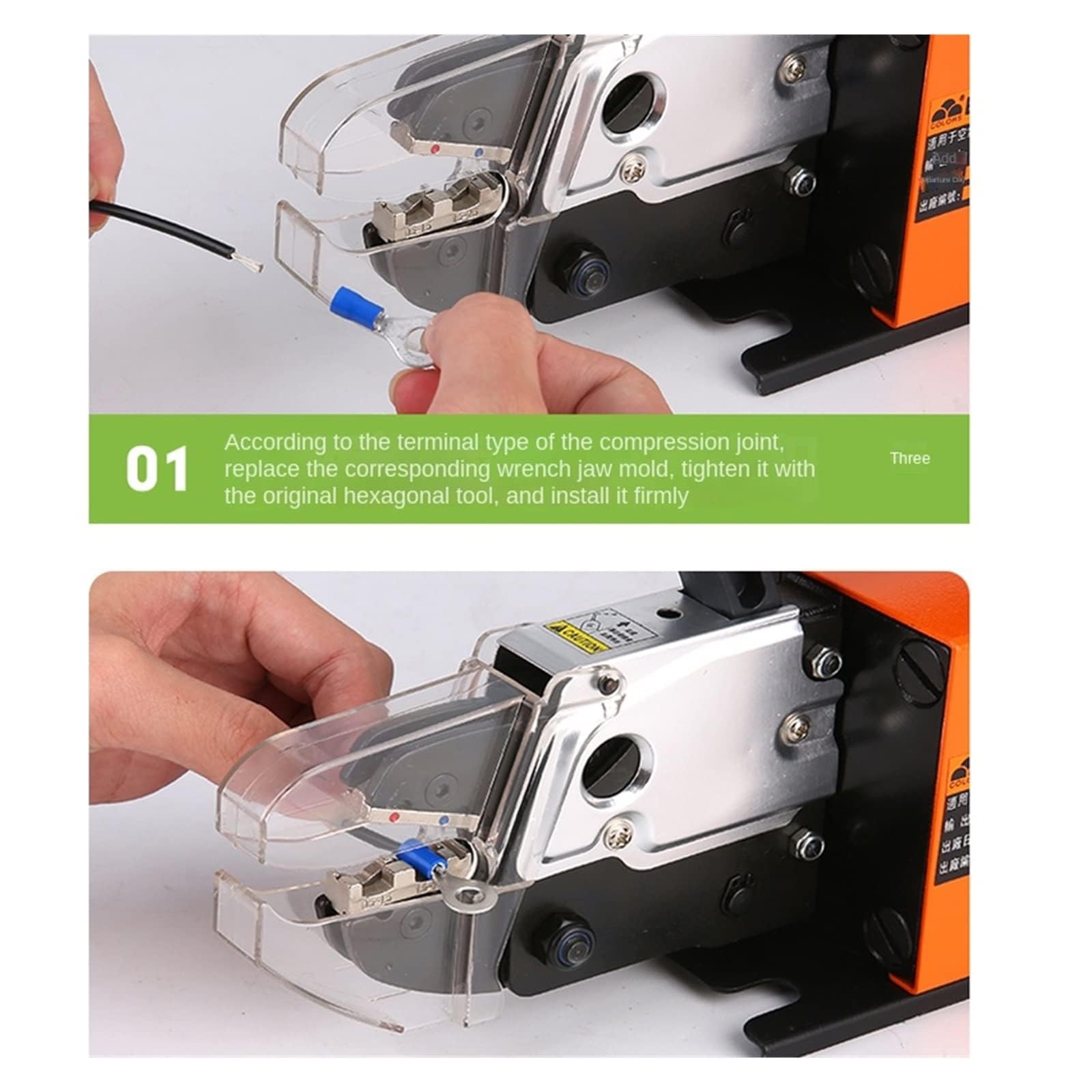 AM-10 - Crimpatrice elettrica a freddo - Crimpatrice automatica per puntali, connettori isolati e non isolati | Crimpatrice elettrica da banco per cablaggi e uso industriale