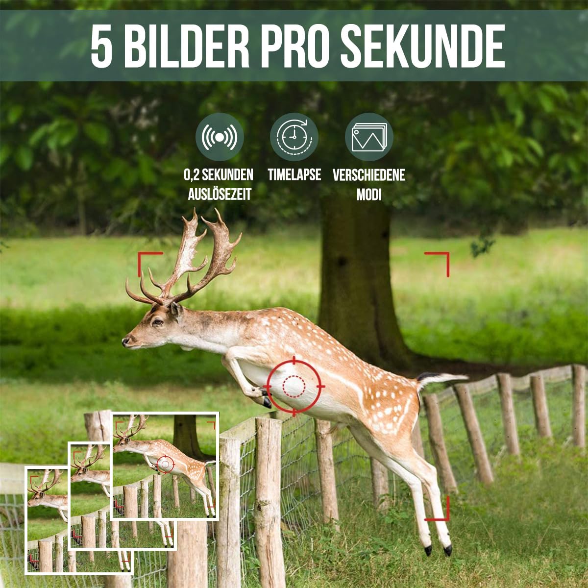 Strex Wildkamera mit Nachtsicht - 120 MP 4K Ultra HD - Wasserdicht - Inkl. 32 GB SD