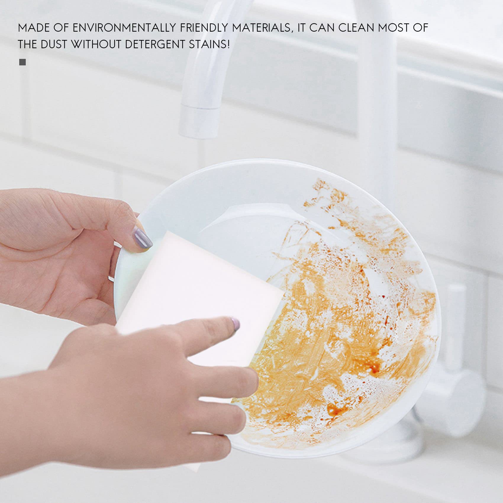 Limpiador de Melamina EcolóGico Cocina Esponja Mágica Frotar 10X6X2 cm 1000 Piezas