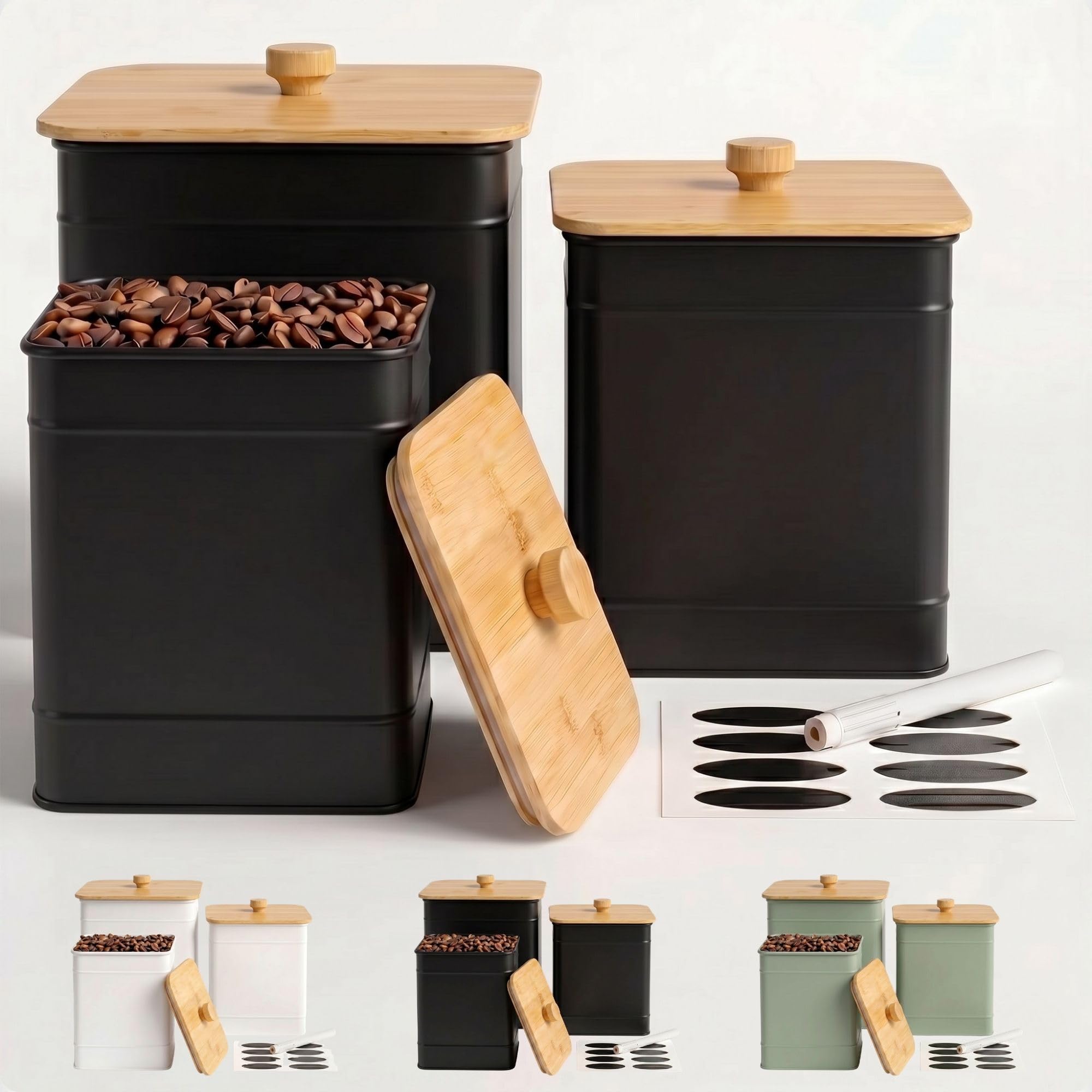 HB Design Co. Iron 3-Piece Canister Set