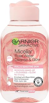 Micellar Rose Cleansing Water, Gentle face Cleanser & Makeup Remover, Hypoallergenic. Suitable For Dull And Sensitive Skin, Glow Boosting Formula, Dermatologically Tested, 100ml