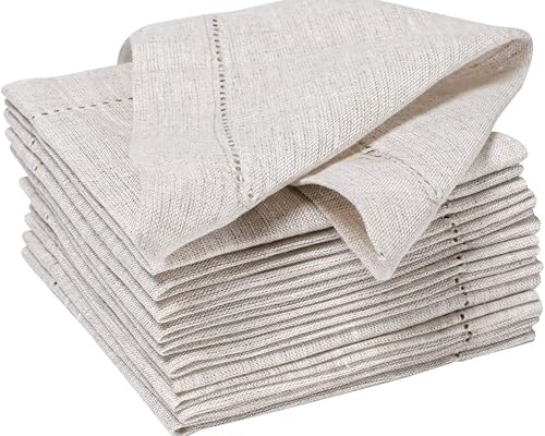 Miniatura 7 de Servilletas de tela de algodón con dobladillo de 18 x 18 pulgadas, color aguamarina con vainica, servilletas de boda, servilletas de cóctel,