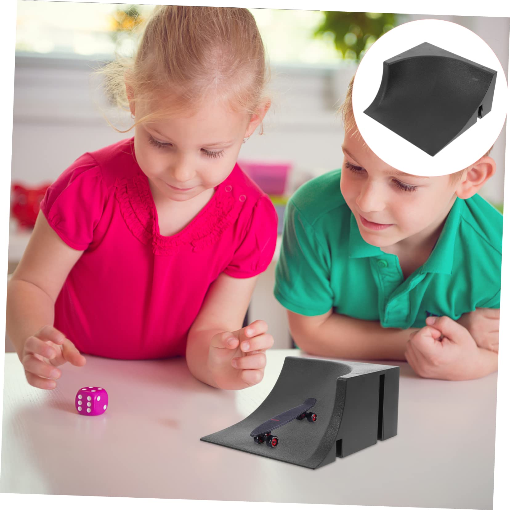 Abaodam Finger Skateboard Park Ramp Accessory Mini Skateboards for Kids Plastic Skateboard Park Props