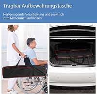 gardhom Teleszkópos Kerekesszék Rámpa 74,5-122 cm - Állítható Alumínium Csúszásgátló Felülettel, 272 kg Teherbírással Lépcsőkhöz, Tárolótásk 5