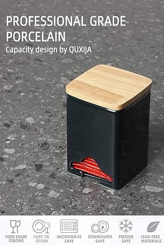 Miniatura 6 de Organizador de almacenamiento de bolsa de té de cerámica con tapa (azul marino)