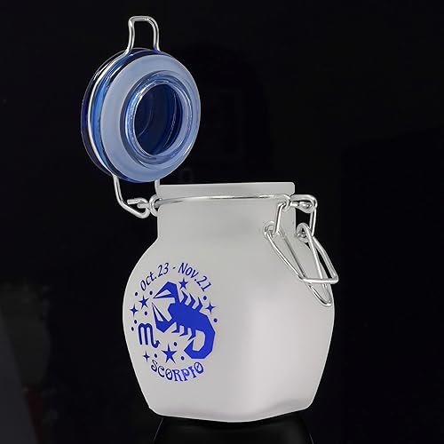 Miniatura 8 de Ted Miller Innovation Frasco hermético de almacenamiento de vidrio a prueba de olores, cuarto de onza (4.2 fl oz), 3.25 pulgadas (signo de