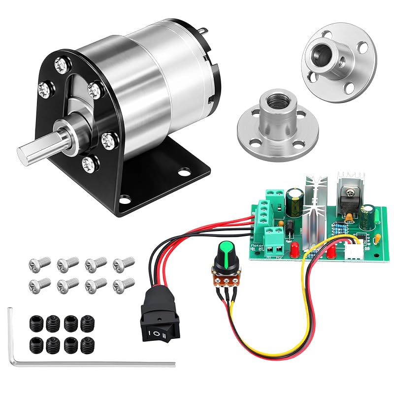 Kit Motorredutor DC Copkim JGB37-520 12 V, 100 RPM com Controlador PWM – Conjunto