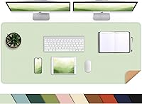 Vista 53 de Protector de escritorio de cuero, tapete de escritorio grande con corcho natural y cuero PU, alfombrilla para mouse, alfombrilla de escritorio