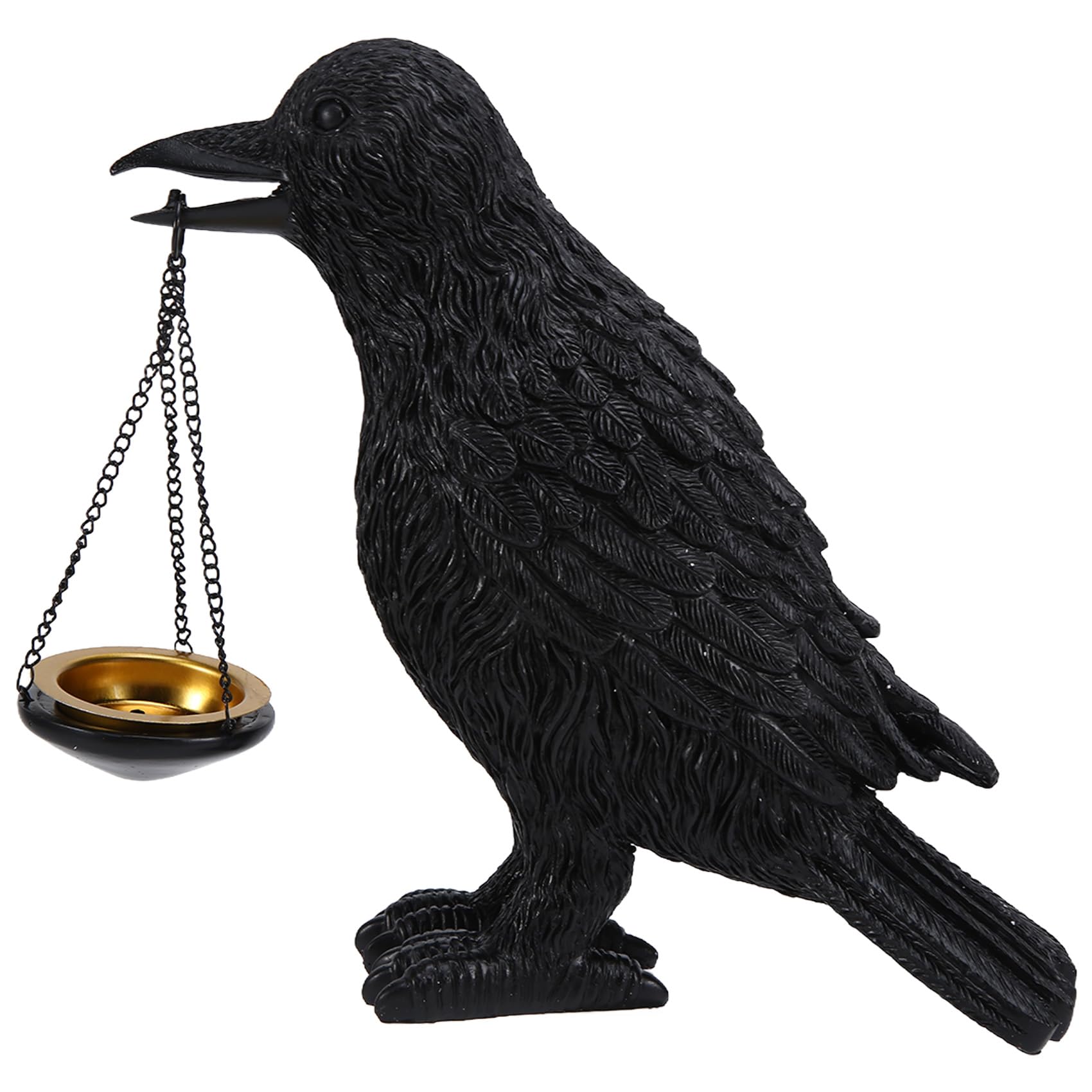 UDSKNV[KSL Gothic Crow Lamp with Tealight Candle Holder Resin Raven Decor Statue Gothic Home Decor for Bedroom Goth Gifts