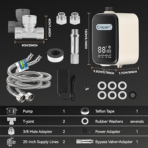 Miniatura 2 de Kit de bomba de recirculación de agua caliente instantánea digital inteligente, control de pantalla táctil, instalación debajo del fregadero, línea