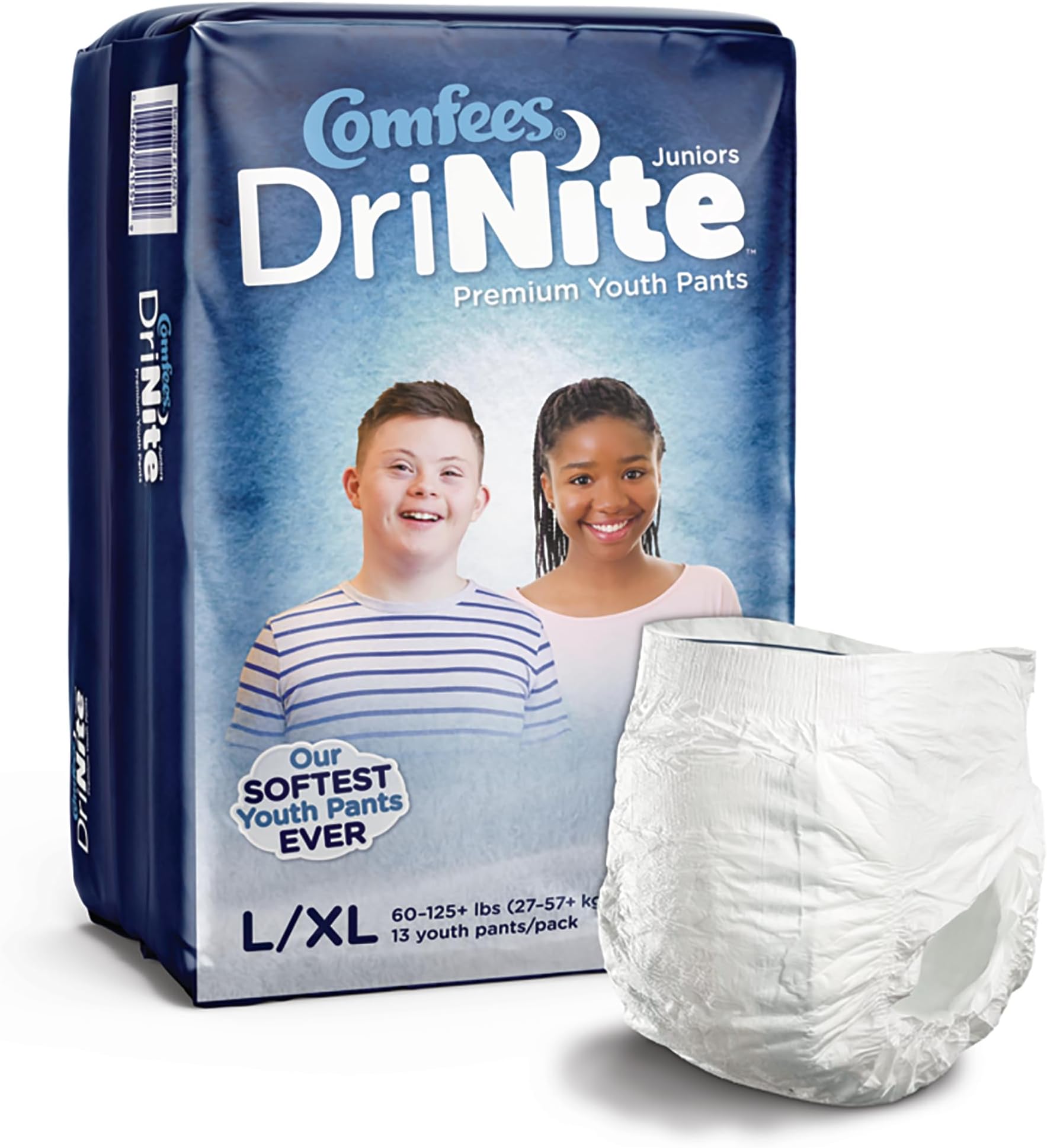 Attends Comfees DriNite Juniors Youth Absorbent Underwear Large/X-Large 60 to 125 lbs. CMF-YLXL, 13 Ct