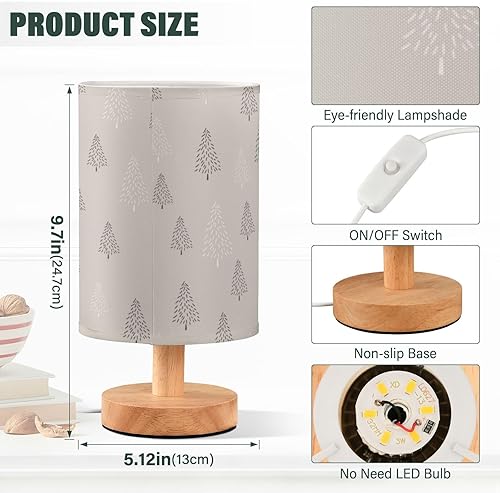 Miniatura 3 de Night Lamp End Table Lamps Soft Light Christmas New Year Tree Table Lamp for Study Kids Room