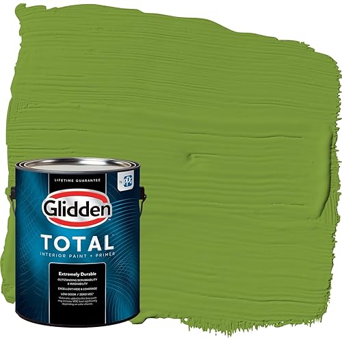 Glidden Total Interior Wall Paint & Primer All-in-One, Antique Moss/Green, Semi-Gloss, 1 Gallon