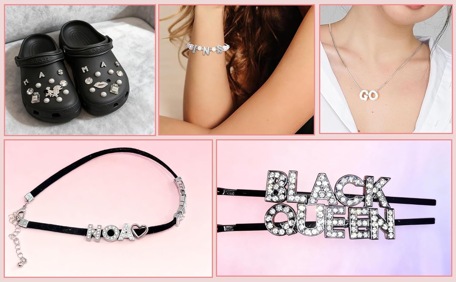 PAMIR TONG 208pcs A-Z 14mm Full Crystal Rhinestones Alphabet Letters Pendants Jump Rings for DIY Bracelets, Necklace, Jewelry Making Crafts Charms - Image 8