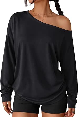 Trendy Queen Women's Off The Shoulder Oversized Top