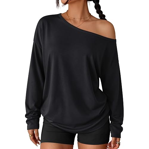Trendy Queen Womens Off The Shoulder Oversized Tops