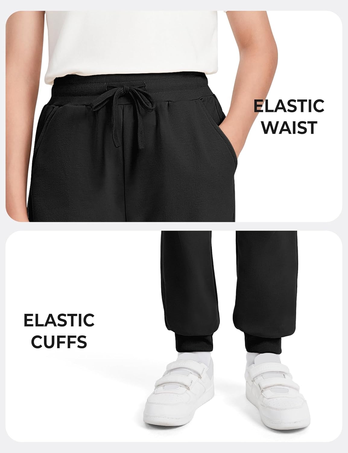 BOOPH Boys Sweatpants Kids Clothes Athletic Casual Joggers Pants with Poket Drawstring 5-14Y - Image 6