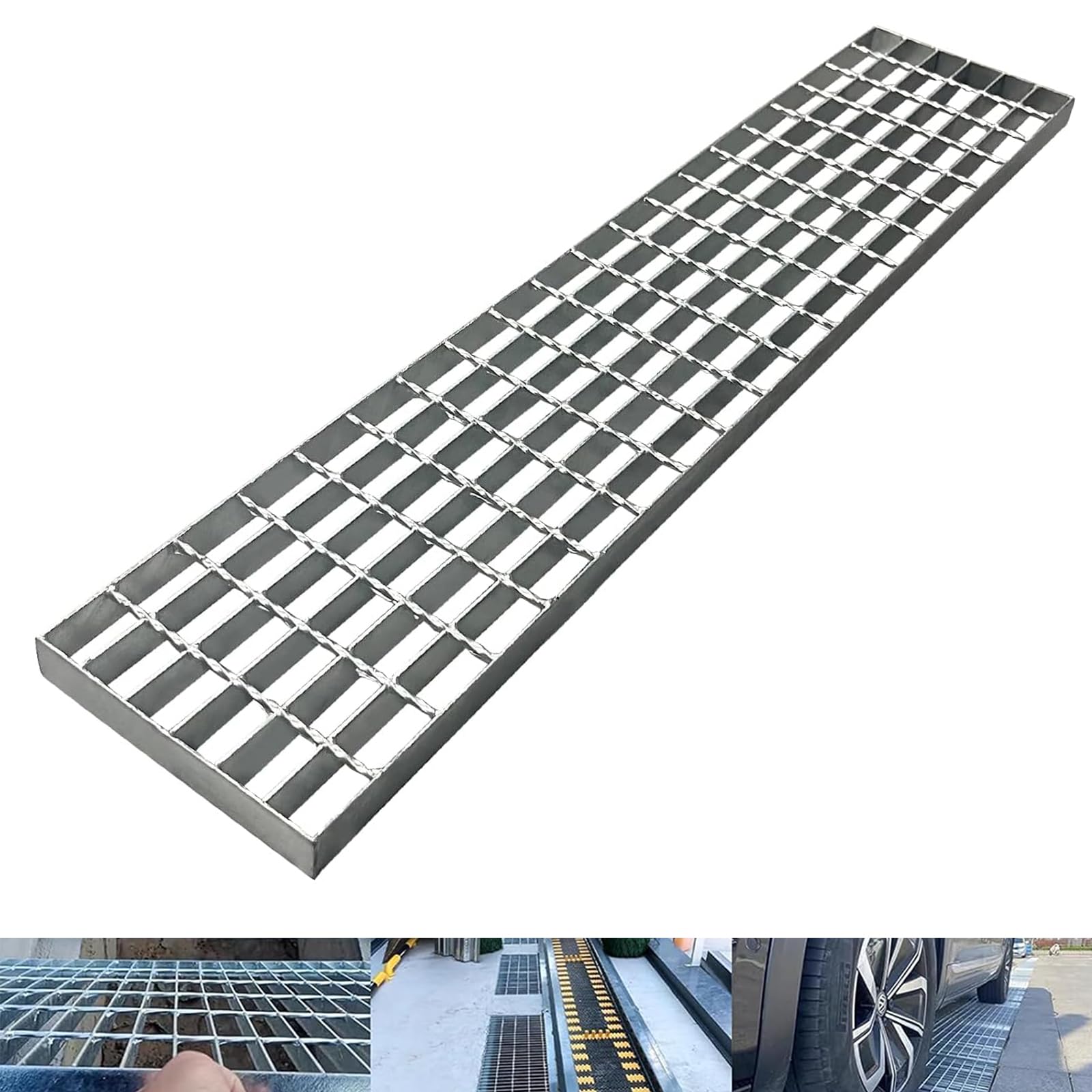 TIDFOLGHTTHOR Galvanized Steel Grate 36x12