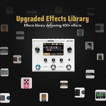 HOTONE Guitar Multi Effects Processor Multi Effects Pedal Touch Screen Guitar Bass Amp Modeling IR Cabinets Simulation Guitar Effects Pedal Multi FX Processor Ampero II Stomp